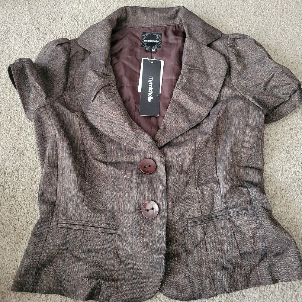 MyMichelle Brown Suit Jacket
